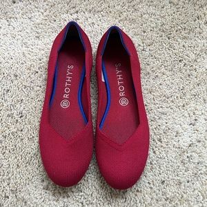 ROTHY’S Round Toe Flat in Scooter Red Size 10